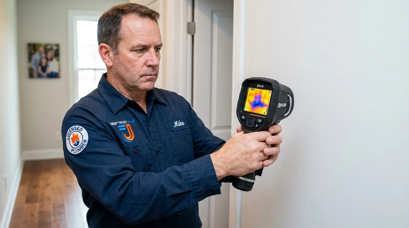 Thermal imaging leak detection by Johns Plumbing LLC in Connellsville